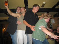 Oh Dear!!!!!! watch the table guys - you're not the lightest lot ever you know !!!