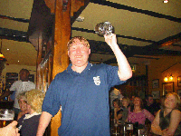 Allan Ellis picking up The Drunk of the Year award