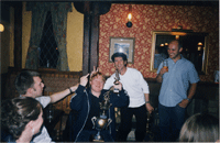 Allan Ellis showing his trophy haul off