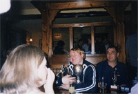 Allan Ellis clutching to his trophies