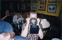 Andrew Wilkinson drinking from the cup