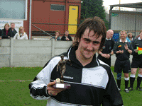 Ben Inman gets the Man of the Match award in the final