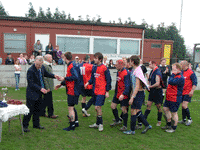 Flanshaw collect their medals