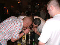 The boys get the straws out for some more fun.