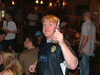 Allan Ellis celebrating the only way he knows